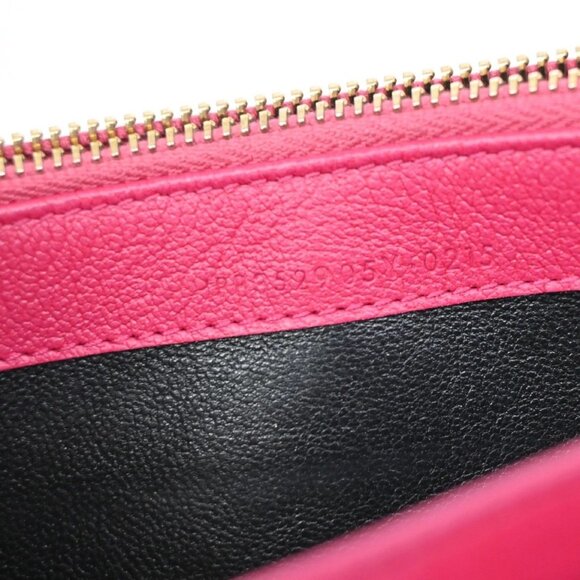 YVES SAINT LAURENT YSL Logo Belle De Jour Long Wallet Leather Pink GHW 66KB977 - Picture 13 of 14